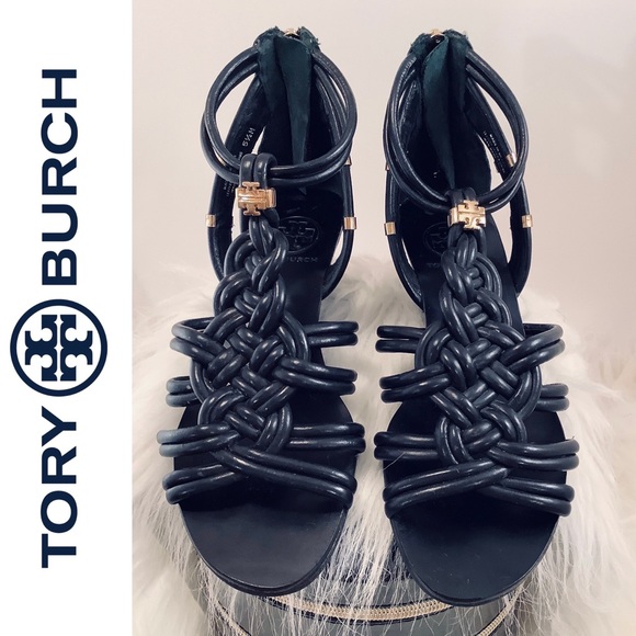 🌟Tory Burch🌟 Kitten Wedge Gladiator Sandals - Picture 1 of 5